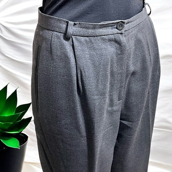 Liz Claiborne Collection Wool Gray High-Waisted Trousers - Picture 6 of 16